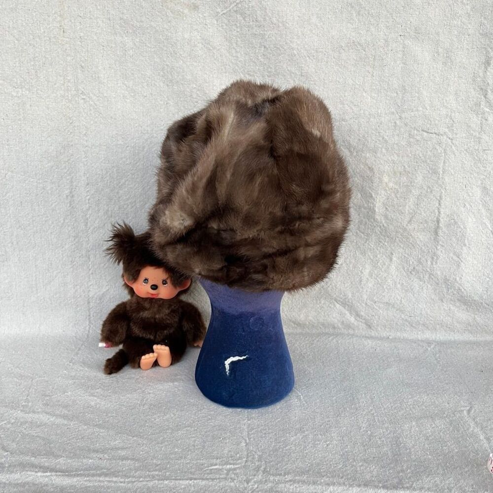 Vintage 1950s Mink Pillbox Hat‎ - Picture 4 of 5